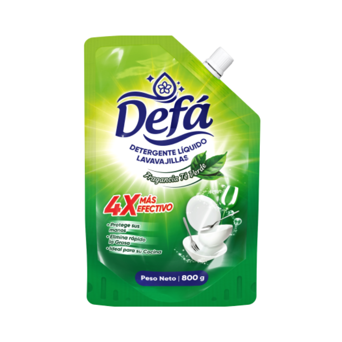 Defá – Detergente líquido lavavajillas – Té Verde – 800g