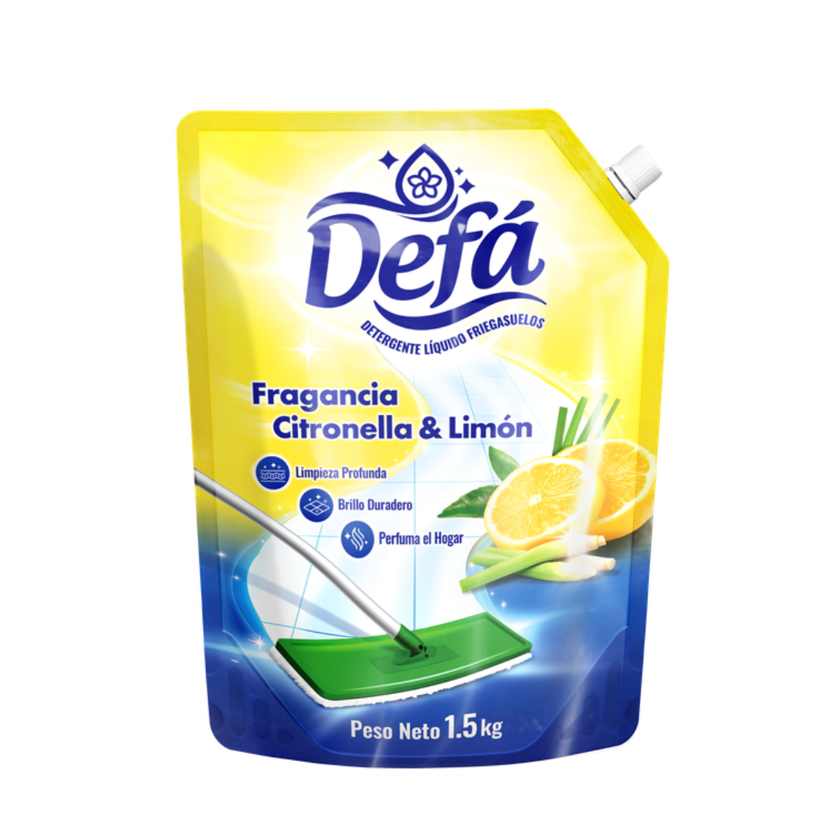 Defá – Detergente líquido friegasuelos – Limón – 1.5kg