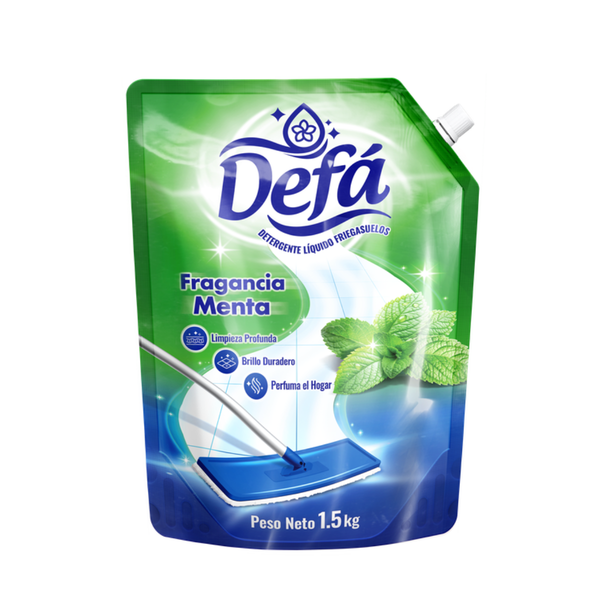 Defá – Detergente líquido friegasuelos – Menta – 1.5kg